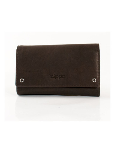 Zippo Biker-Geldbeutel Leder mit Kette Mocca mit Zippo-Fach