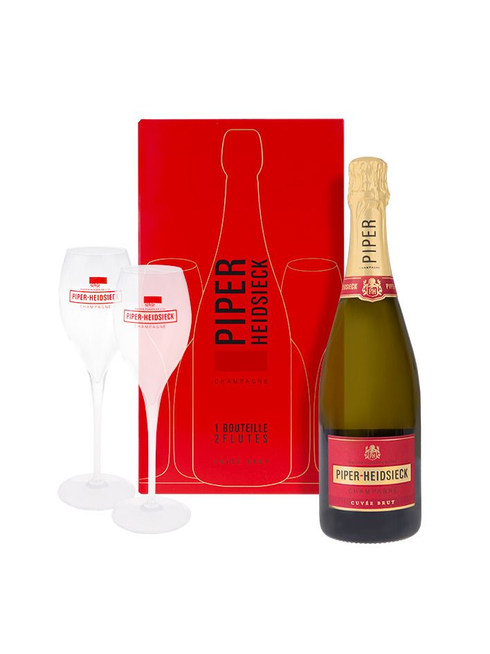 Piper-Heidsieck Champagne AOC brut white 0,75 l 12% + 2 glasses