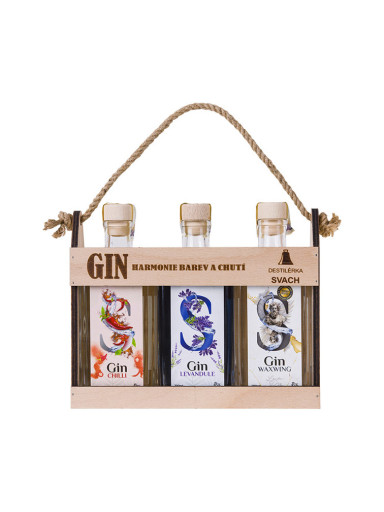 Svachovka Gin  Set : Chili + Levandule +Waxwing 3 x 0,2 l 44,33%
