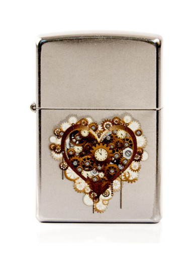 ZIPPO street chrom color "Steampunk Heart" 60003469