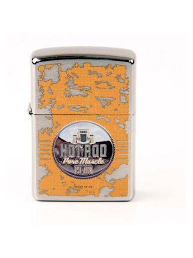 Zippo chrom gebürstet color "Hot rod - Pure muscle" 60002495