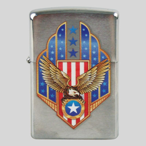 Zippo chrom poliert color American Eagle Shield 2003161
